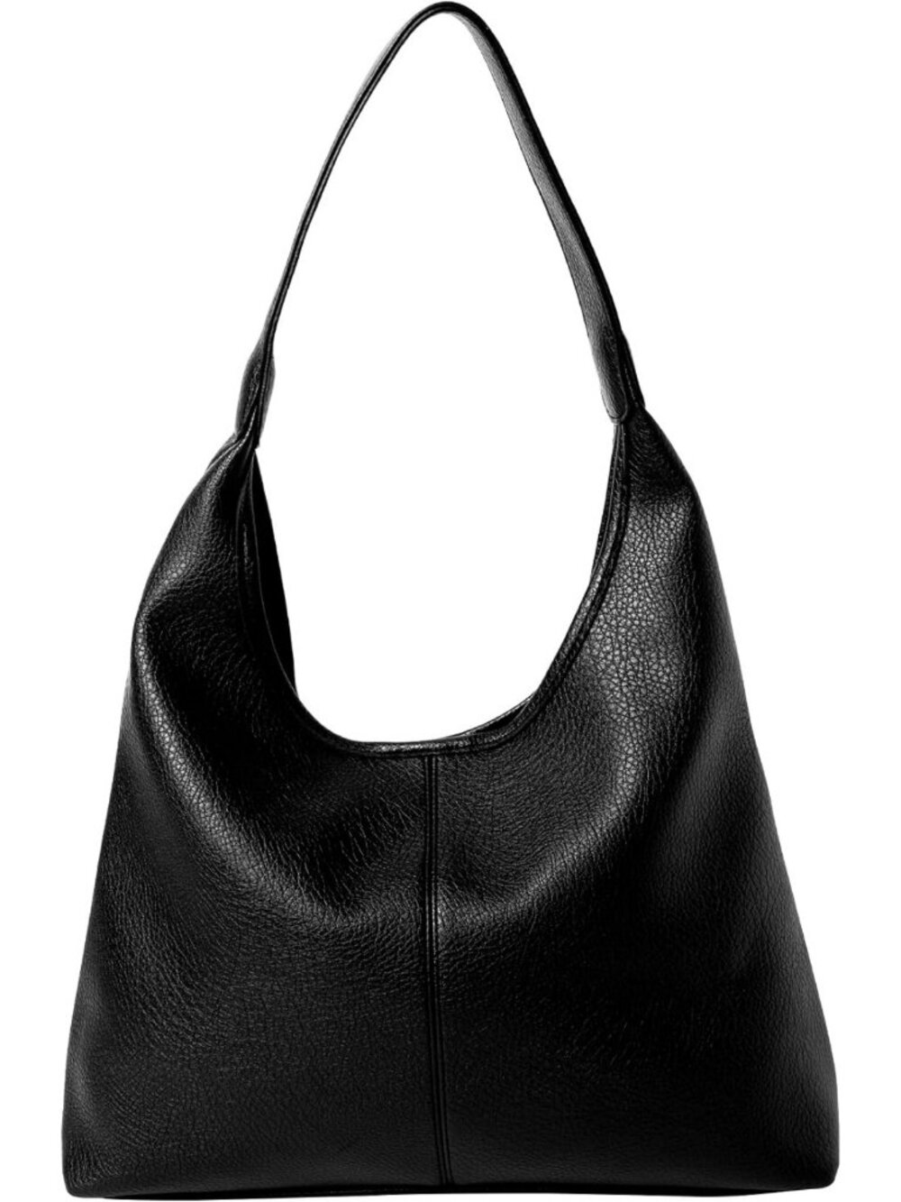 Vegan Leather Slouchy Hobo Bag for Women with Zip Pouch & Key Leash - Stylish